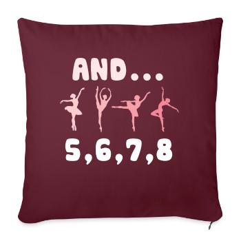 Ballet Dancer Dance Ballerina Sport Girl Femme - Housse de coussin décorative 45 x 45 cm - bordeaux - Devant