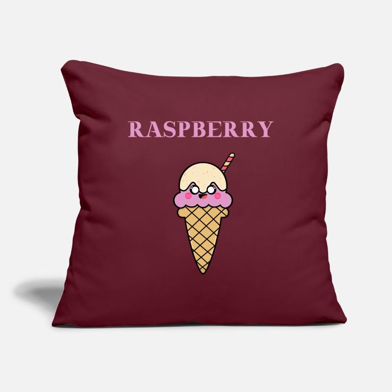 Raspberry Himbeer Eis Eiscreme Geschenkidee süß Sofakissenbezug 45 x 45 cm
