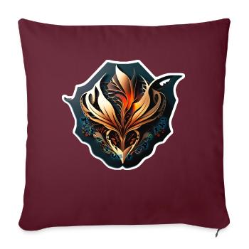 Autocollant - « Étincelle » - Housse de coussin décorative 45 x 45 cm - bordeaux - Devant