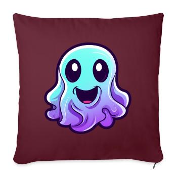 Niedlicher Halloween Geist - Sofakissenbezug 45 x 45 cm - Burgunderrot - Vorne