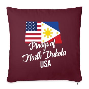 Les Philippins du Dakota du Nord conçoivent pour Proud - Housse de coussin décorative 45 x 45 cm - bordeaux - Devant