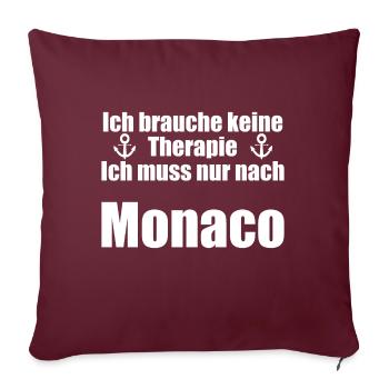 Monaco - Sofakissenbezug 45 x 45 cm - Burgunderrot - Vorne