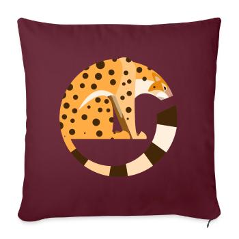 Leopard - Sofa pillowcase 17,3'' x 17,3'' (45 x 45 cm) - burgundy - Front