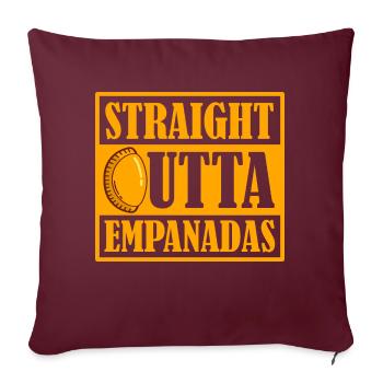 Empanadas Straight Outta Cuisine mexicaine remplie de latin - Housse de coussin décorative 45 x 45 cm - bordeaux - Devant