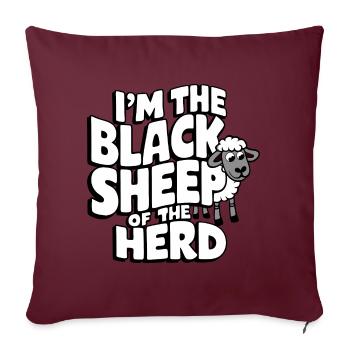 Moutons Éleveur d’ovins Éleveur d’agneaux - Housse de coussin décorative 45 x 45 cm - bordeaux - Devant