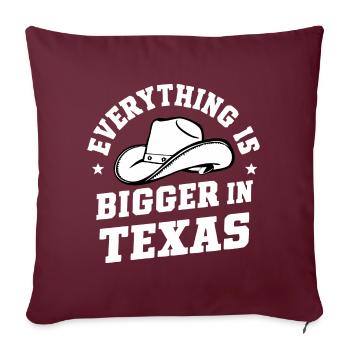 État du Texas Texans Texas - Housse de coussin décorative 45 x 45 cm - bordeaux - Devant