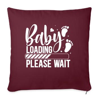Baby lädt Babes Frauen Mutter Design Neugeborenes - Sofakissenbezug 45 x 45 cm - Burgunderrot - Vorne