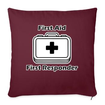 Medical Equipment - "First Aid, First Responder" - Sofa pillowcase 17,3'' x 17,3'' (45 x 45 cm) - burgundy - Front