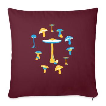 Lustige Pilz Wild Pilze Geschenk - Sofakissenbezug 45 x 45 cm - Burgunderrot - Vorne