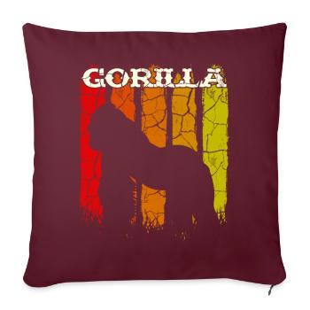 Gorilla - Sofakissenbezug 45 x 45 cm - Burgunderrot - Vorne