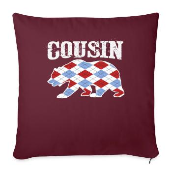 Conception de tshirt cousin - Housse de coussin décorative 45 x 45 cm - bordeaux - Devant