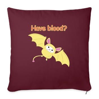 Conception de T-shirt Jerboa mignon, intelligent et drôle - Housse de coussin décorative 45 x 45 cm - bordeaux - Devant