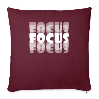 Focus sur le design - Housse de coussin décorative 45 x 45 cm - bordeaux - Devant