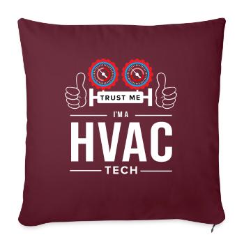 HVAC Techniker Hvac Tech Heizung Lüftung - Sofakissenbezug 45 x 45 cm - Burgunderrot - Vorne