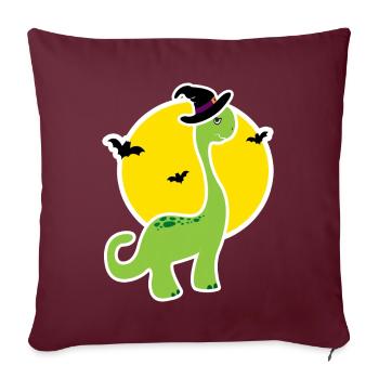 T-shirt Kids Dino Halloween - Idée cadeau - Housse de coussin décorative 45 x 45 cm - bordeaux - Devant