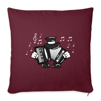 Accordéoniste Accordéoniste T Shirt Gift Mr. Accordion - Housse de coussin décorative 45 x 45 cm - bordeaux - Devant