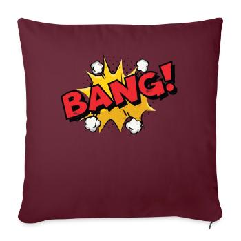 BANG ! Comic Book Cartoon Funny Pop Art T Shirt - Sofakissenbezug 45 x 45 cm - Burgunderrot - Vorne