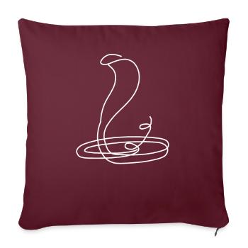 dessin Cobra - Housse de coussin décorative 45 x 45 cm - bordeaux - Devant