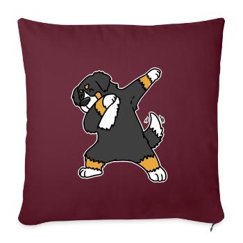 Berner Sennenhund dab - Sofakissenbezug 45 x 45 cm - Burgunderrot - Vorne