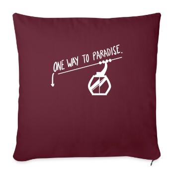 Remontée mécanique de snowboard - Housse de coussin décorative 45 x 45 cm - bordeaux - Devant