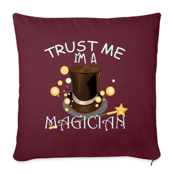 Trust me I'm a magician - Sofakissenbezug 45 x 45 cm - Burgunderrot - Vorne