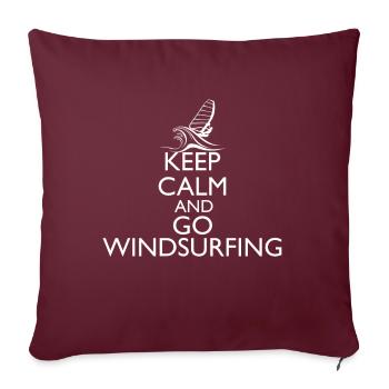 Windsurf Planche à voile Surf des cadeaux Windsurferfer - Housse de coussin décorative 45 x 45 cm - bordeaux - Devant