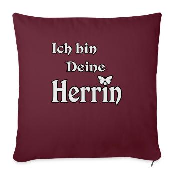 Herrin Domina - Sofakissenbezug 45 x 45 cm - Burgunderrot - Vorne