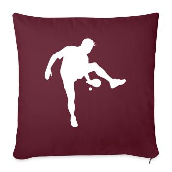 Tennis de table - Housse de coussin décorative 45 x 45 cm - bordeaux - Devant