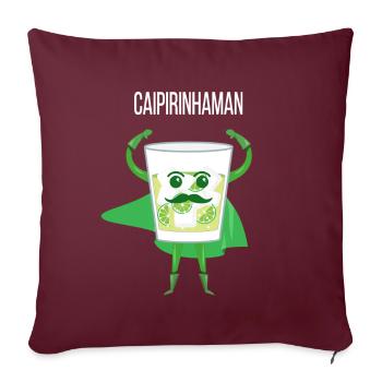 Caipirinha Lustig Witzig Superheld Cocktail - Sofakissenbezug 45 x 45 cm - Burgunderrot - Vorne