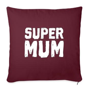 Fête des mères Mère jour Maman Maman - Housse de coussin décorative 45 x 45 cm - bordeaux - Devant