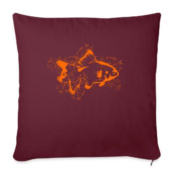 Goldfisch - Sofakissenbezug 45 x 45 cm - Burgunderrot - Vorne