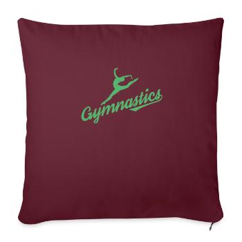 Gymnastique gymnastique Gymnaste Gymnaste au sol - Housse de coussin décorative 45 x 45 cm - bordeaux - Devant