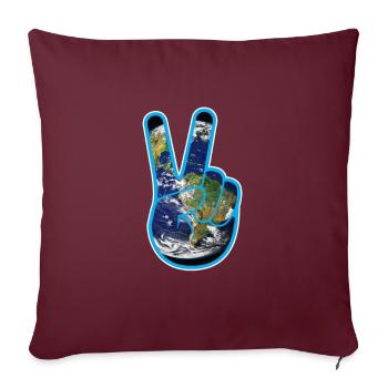 Protection de l'environnement Protection du climat Paix Jour de la Terre - Housse de coussin décorative 45 x 45 cm - bordeaux - Devant