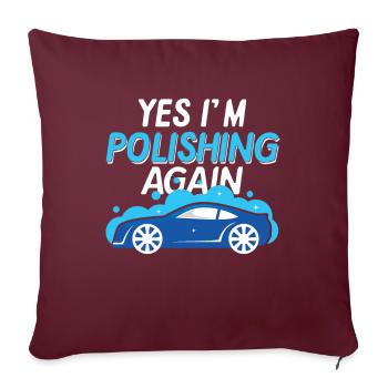 Fahrzeugpflege Detailer Detailing Polieren Waschen - Sofakissenbezug 45 x 45 cm - Burgunderrot - Vorne