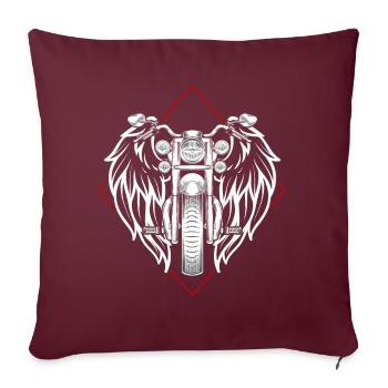 Flügel Vintage cool Biker Geschenk - Sofakissenbezug 45 x 45 cm - Burgunderrot - Vorne