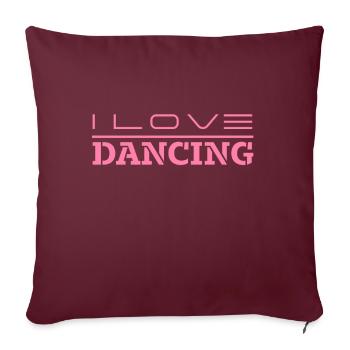 Danseur Danse Danse Danse École de danse - Housse de coussin décorative 45 x 45 cm - bordeaux - Devant