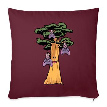Conservation de la nature Ecologie Chauve-souris Forêt tropicale Animal forestier - Housse de coussin décorative 45 x 45 cm - bordeaux - Devant