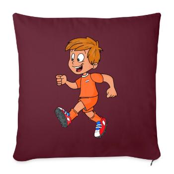 Fussballspieler Nationalmannschaft Holland Oranje - Sofakissenbezug 45 x 45 cm - Burgunderrot - Vorne