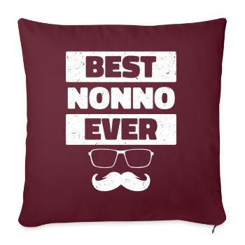 Meilleur Nonno Jamais - Housse de coussin décorative 45 x 45 cm - bordeaux - Devant