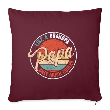 Cadeau fête des pères - Housse de coussin décorative 45 x 45 cm - bordeaux - Devant