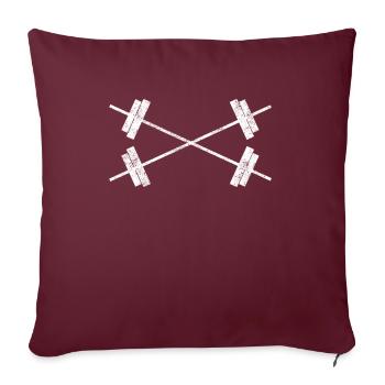 Croix de Hatel - Housse de coussin décorative 45 x 45 cm - bordeaux - Devant