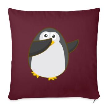 PENGUIN DAB - Sofakissenbezug 45 x 45 cm - Burgunderrot - Vorne