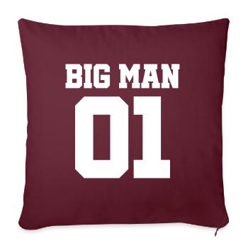 Partnerlook Vater Papa Mama Mutter Big Man 01 - Sofakissenbezug 45 x 45 cm - Burgunderrot - Vorne