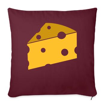 Käse - Sofakissenbezug 45 x 45 cm - Burgunderrot - Vorne