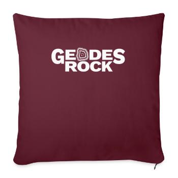 Geode Mineralien und Steine Sammler Geologie - Sofakissenbezug 45 x 45 cm - Burgunderrot - Vorne