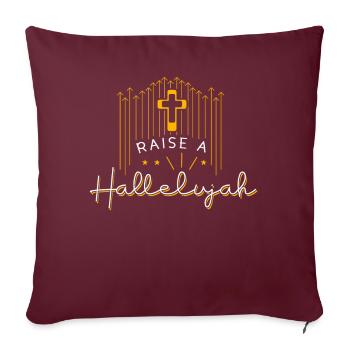 Élever un alléluia - Housse de coussin décorative 45 x 45 cm - bordeaux - Devant