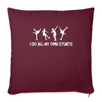 Patinage artistique cadeau de patineur artistique - Housse de coussin décorative 45 x 45 cm - bordeaux - Devant
