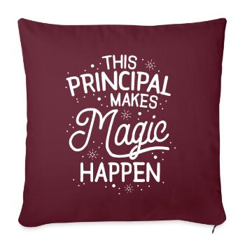 Dieser Principal macht Magic Happen Assistant - Sofakissenbezug 45 x 45 cm - Burgunderrot - Vorne