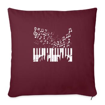 Piano - Sofakissenbezug 45 x 45 cm - Burgunderrot - Vorne