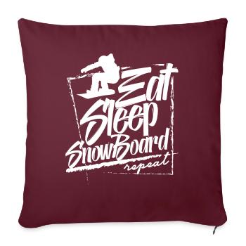 Snowboarding Snowboarder Snowboarding Boarder - Housse de coussin décorative 45 x 45 cm - bordeaux - Devant